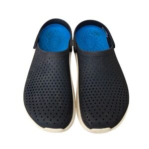 Crocs LiteRide Clogs Comfort Slip On Shoes Blue Black White Mens 7 Womens 9